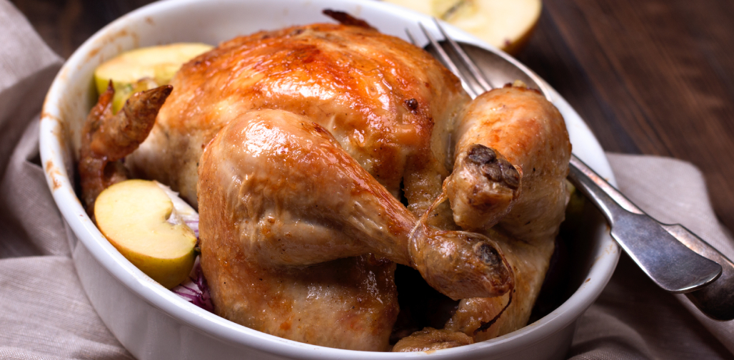 Valentines dinner ideas - cornish hens with apples recipe