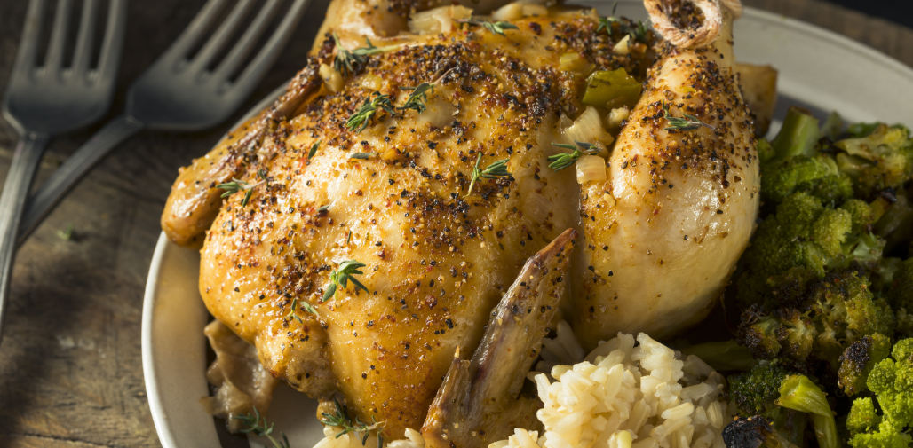 tasty chicken recipes - quick cornish hens with mushroom gravy