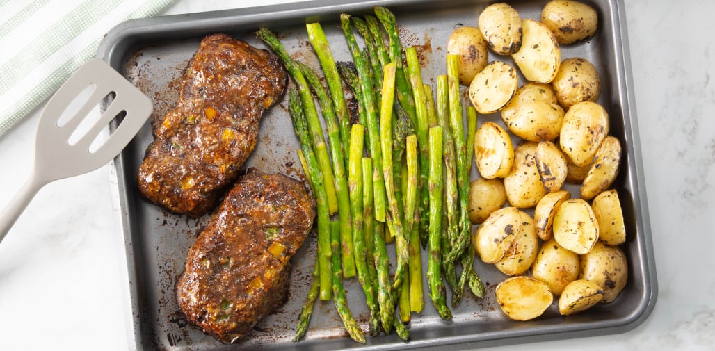 Valentines dinner ideas - sheet pan mini meatloaf recipe