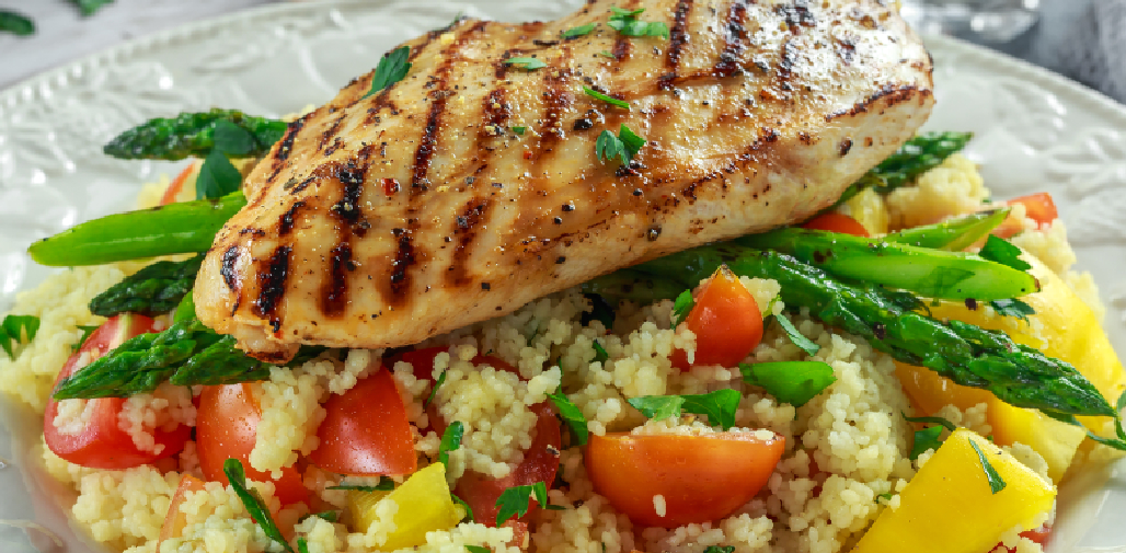 best grilling recipes - grilled chicken breasts with couscous recipe
