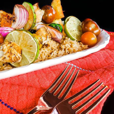 jerk chicken kabobs