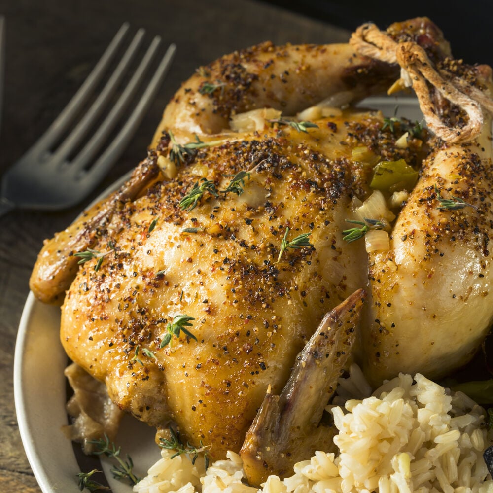 dinner ideas tonight  - cornish hens with gravy recipe