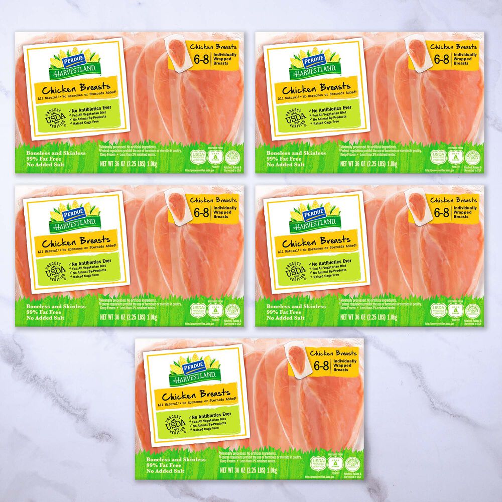 Perdue chicken breast filets raw in package