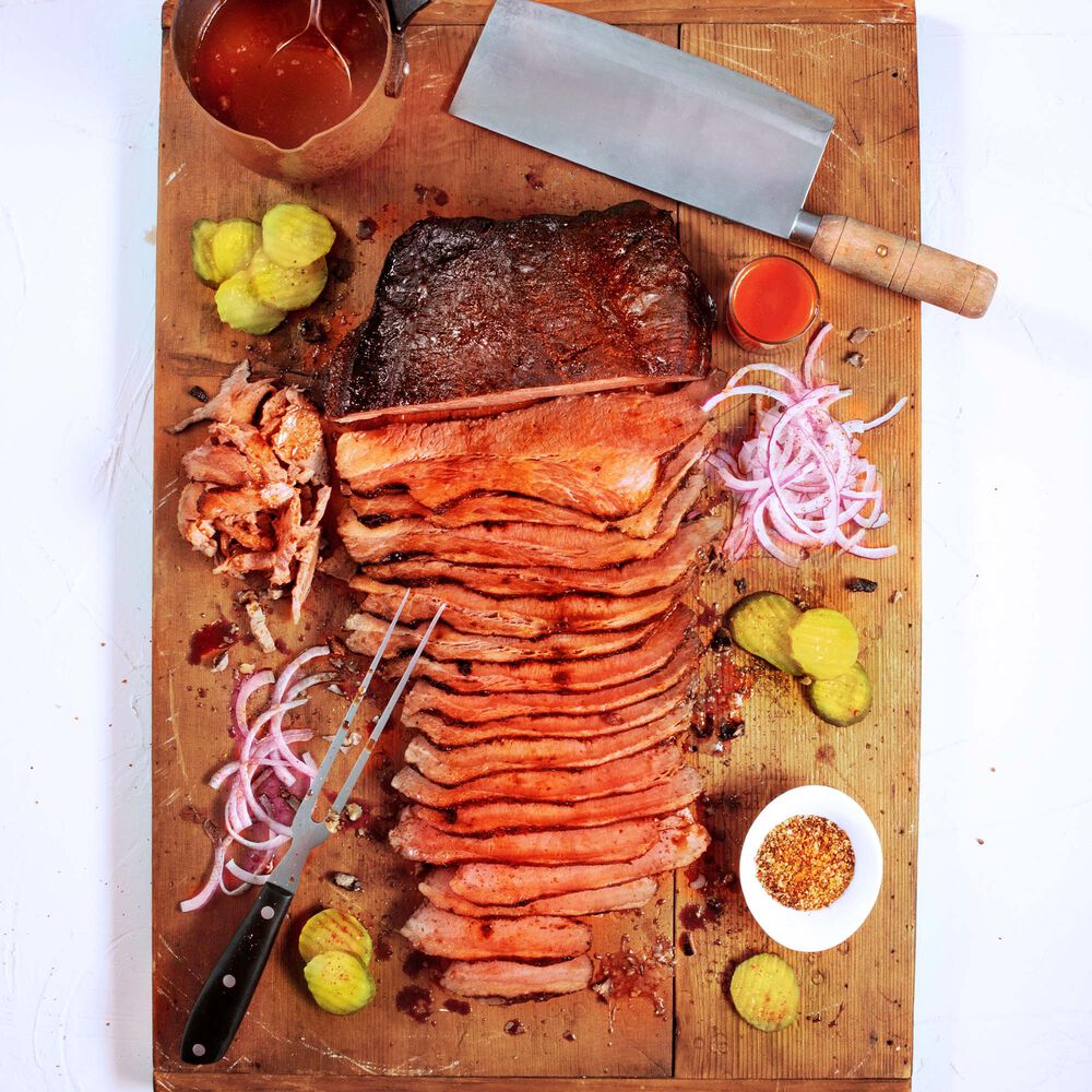 Christmas beef roast - Beef brisket sliced