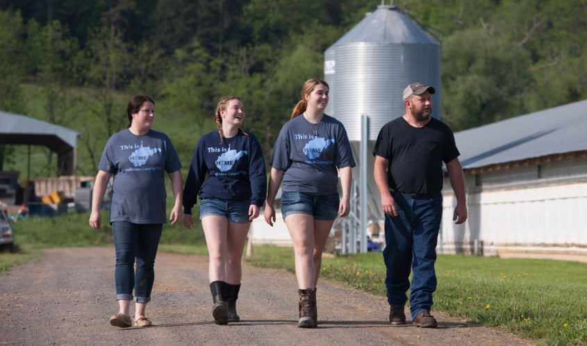 Perdue chicken farmers family photo