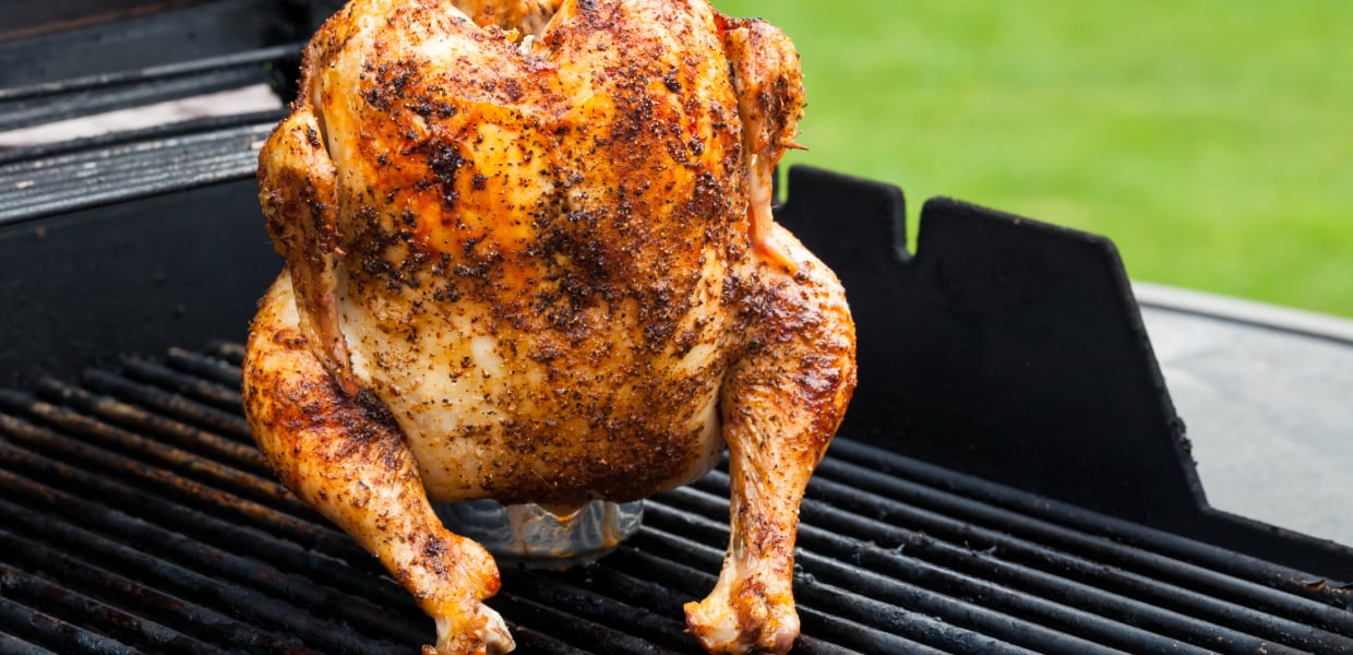 beer can chicken on the grill