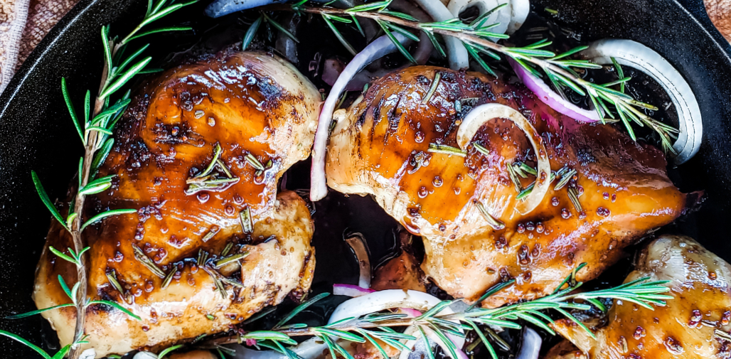 Valentines dinner ideas - rosemary balsamic chicken recipe