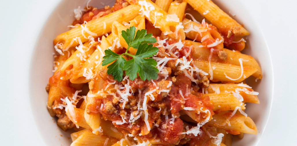 Valentines dinner ideas - traditional penne bolognese recipe